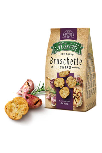 🥖 Maretti Bruschette Chips – cu aromă de usturoi