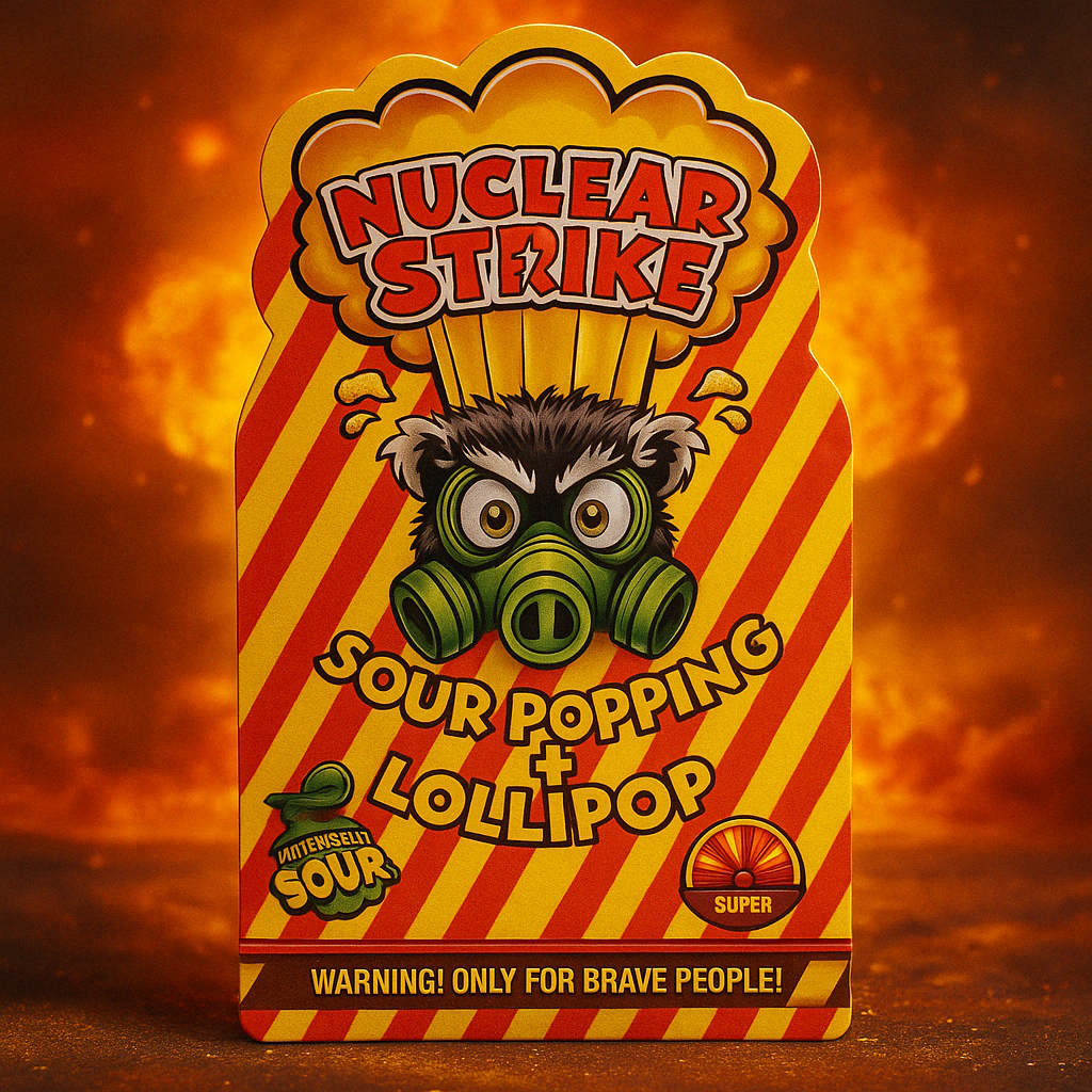 Nuclear Strike Sour Popping+Lollipop | Nyalóka Pezsgőcukorral (15g)