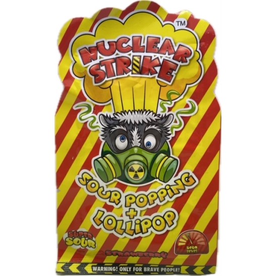 Nuclear Strike Sour Popping+Lollipop | Nyalóka Pezsgőcukorral (15g)