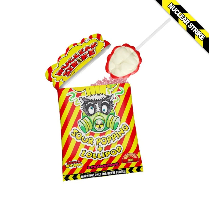 Nuclear Strike Sour Popping+Lollipop | Nyalóka Pezsgőcukorral (15g)