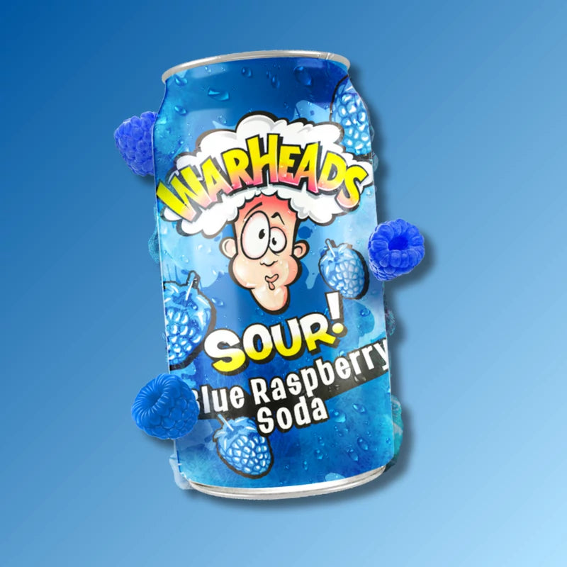 Warheads Sour Blue Raspberry Soda (330g)